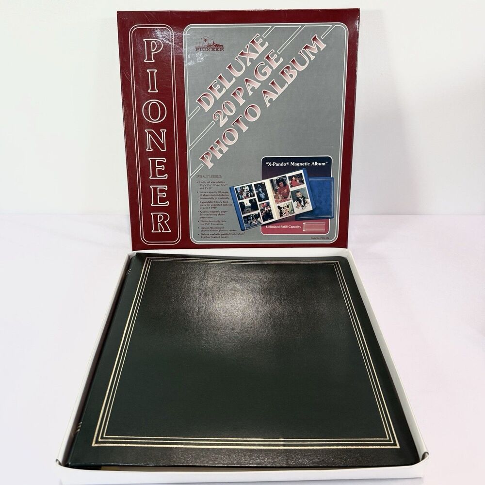 Vintage Pioneer X-Pando Deluxe 20 Page Photo Album & 10 Page Refill Pack Green